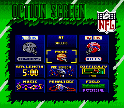 NFL Football screenshot 4 for Super Famicom